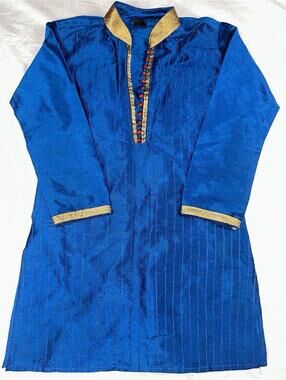 👑 Royal Blue & Gold Prince Costume Tunic 3T 👑